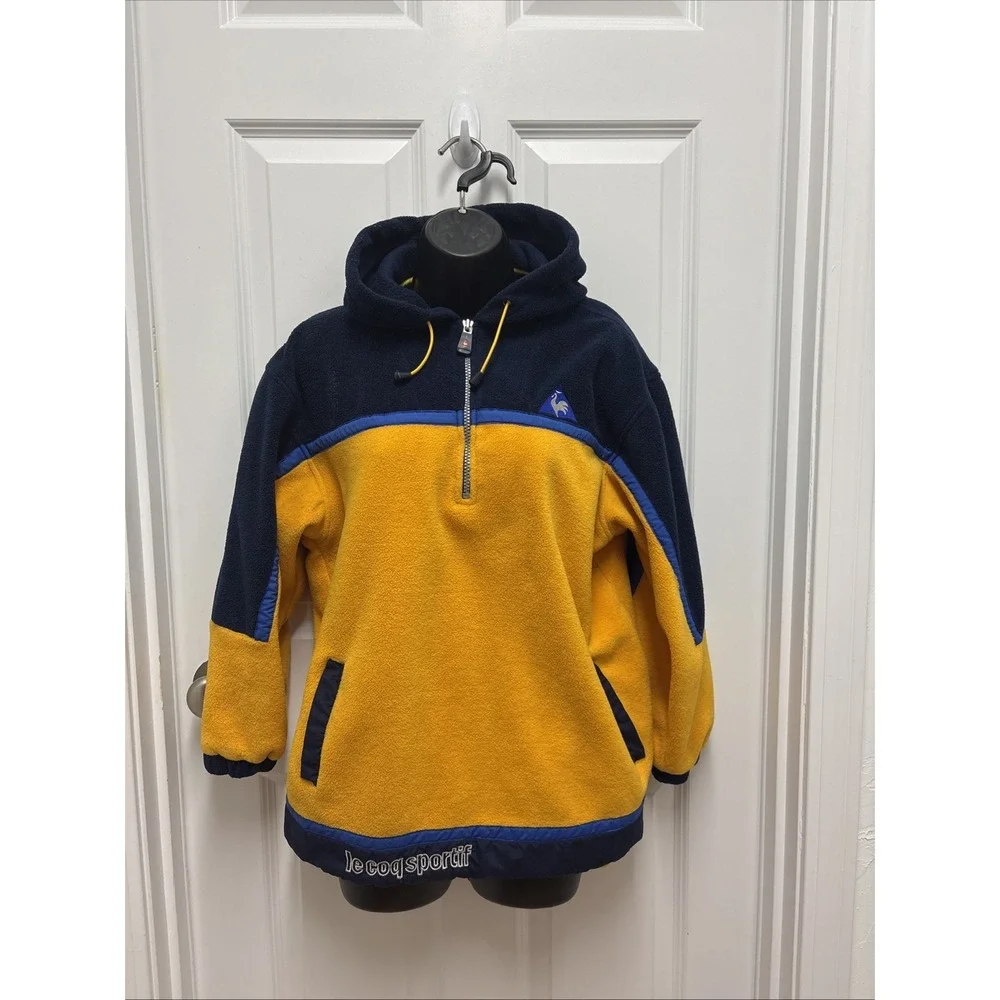 Le Coq Sportif Vintage Multicolour Half Zip Fleece - Size Youth‎ 14